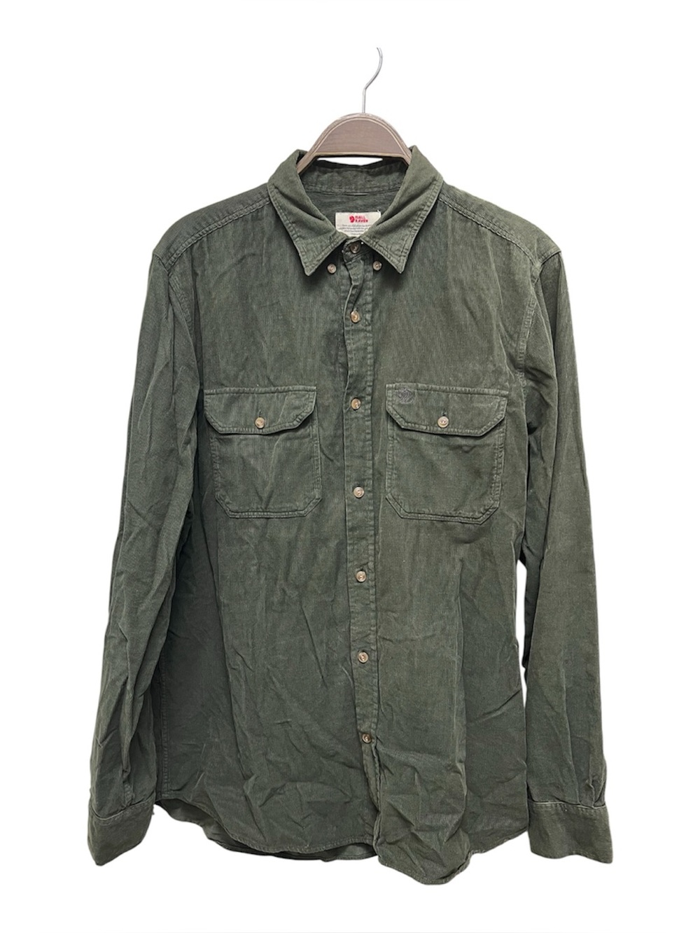 Fjallraven Olive Green Ovik Corduroy Button-Down Shirt